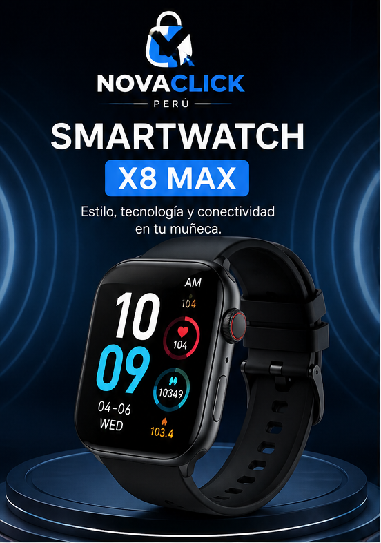Smartwatch X8 Max con Pantalla Táctil y Llamadas Bluetooth