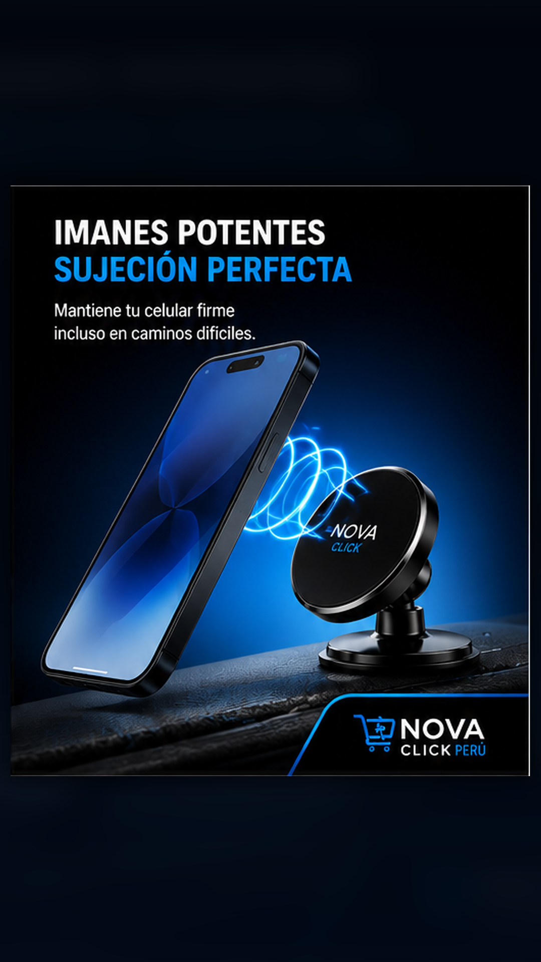 Soporte Magnético 360° para Celular | Base Giratoria para Auto y Escritorio