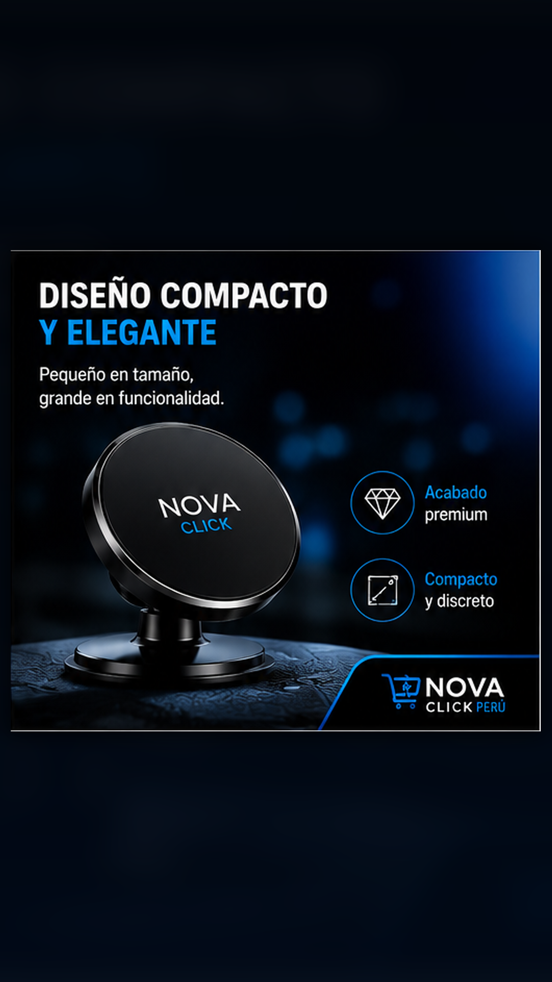 Soporte Magnético 360° para Celular | Base Giratoria para Auto y Escritorio