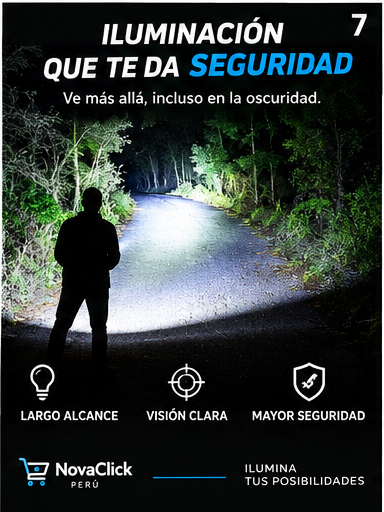 Linterna LED Táctica Recargable USB de Alta Potencia 8000K