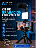 🎥 Kit de Grabación para Celular con Trípode y Luz LED | Micrófono + Control Remoto