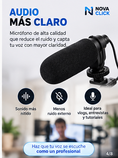 🎥 Kit de Grabación para Celular con Trípode y Luz LED | Micrófono + Control Remoto