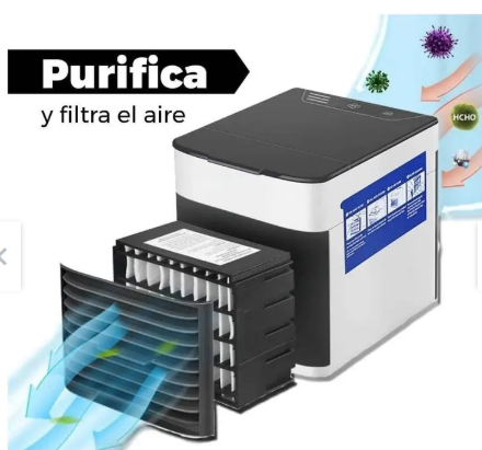 Mini Aire Acondicionado Portátil USB con Enfriamiento por Evaporación